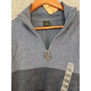 Dockers Sweater Men's‎ 2XL Comfort Touch 1/4 Zip Navy Color Block Soft NEW